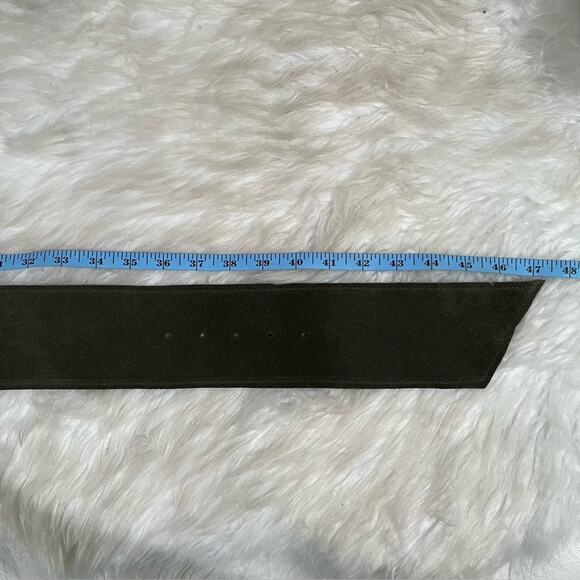 NEW Lake Shore Drive Suede Boho Crystal Flower Vintage Buckle Wide Waist Belt L